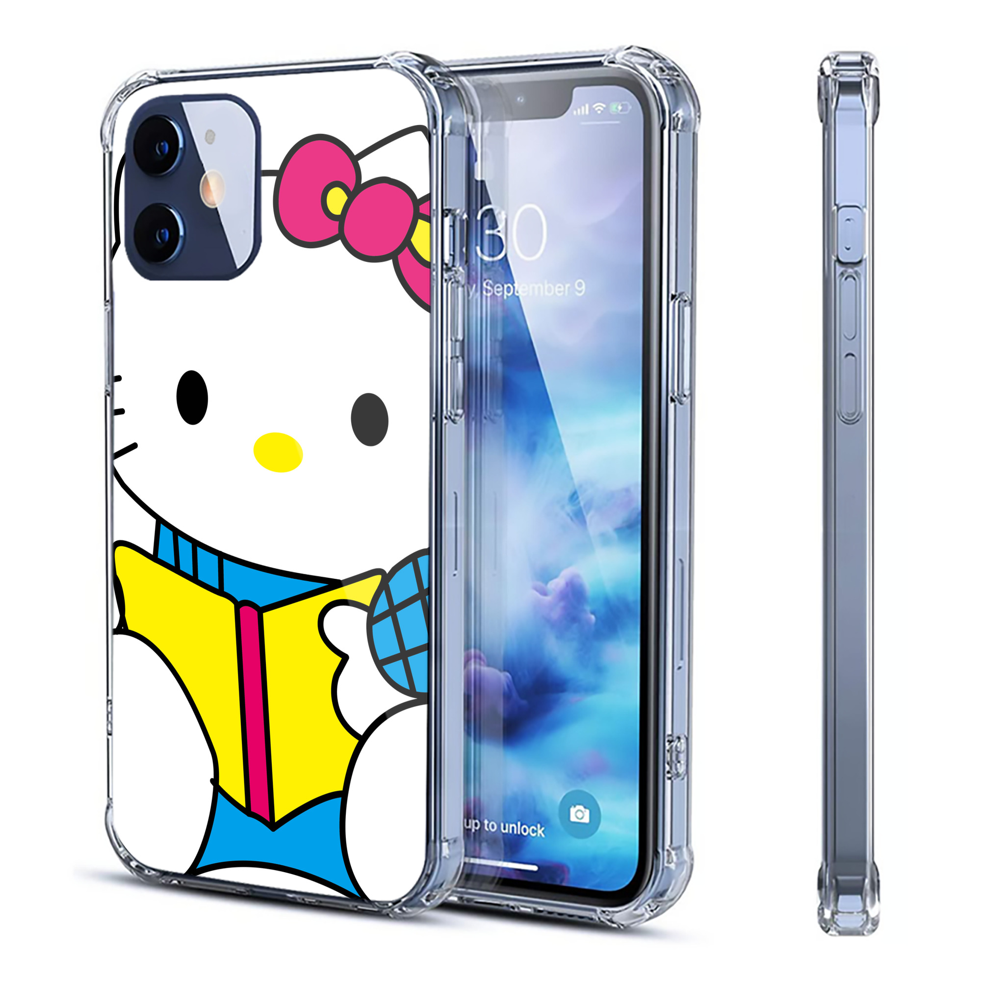 （画像用） Hello Kitty ハローキティ 【iPhone 12シリーズ対応】透明スマホケース（クリアソフトケース）